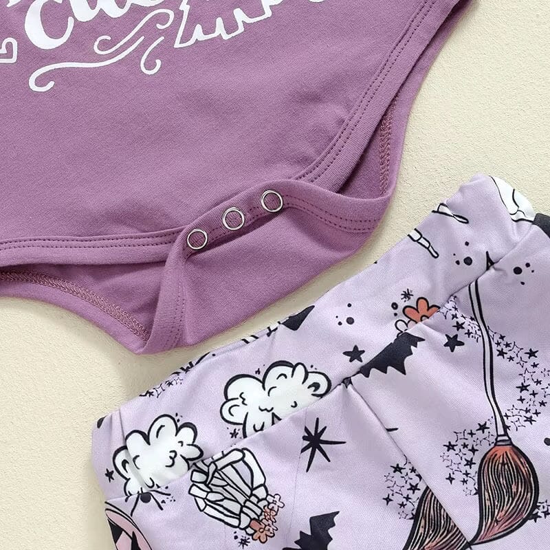 Wicked Cute Purple Halloween Baby Set