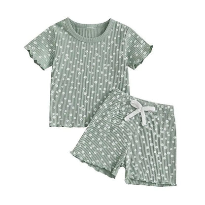 Short Sleeve Floral Toddler Set