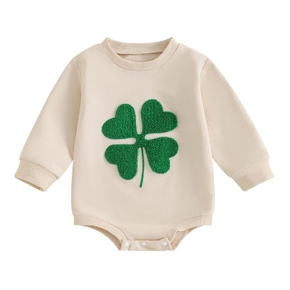 Long Sleeve Shamrock Baby Bodysuit