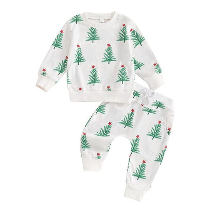 Christmas Tree Waffle Toddler Set