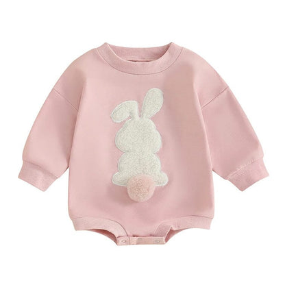 Long Sleeve Fluffy Bunny Baby Bodysuit