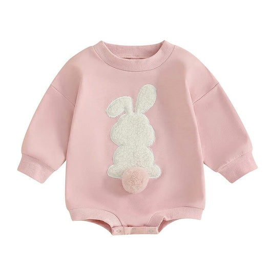 Long Sleeve Fluffy Bunny Baby Bodysuit