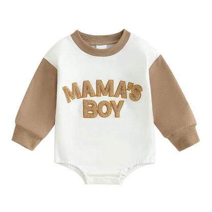 Long Sleeve Mama's Boy Baby Bodysuit