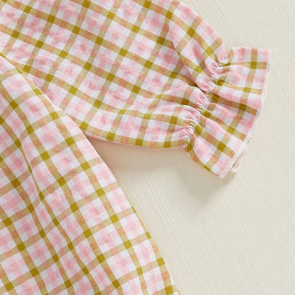 Vintage Plaid Thanksgiving Baby Romper