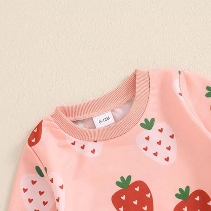 Strawberry Flared Toddler Set