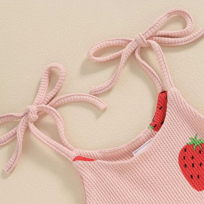 Strawberry Straps Baby Romper
