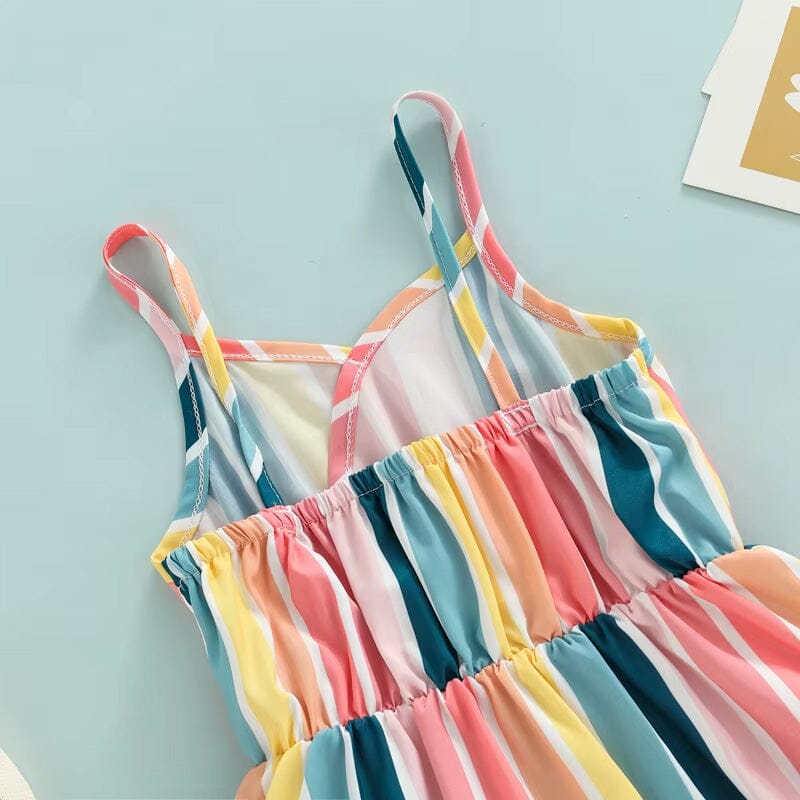 Colorful Striped Toddler Dress