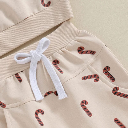 Long Sleeve Candy Cane Baby Set