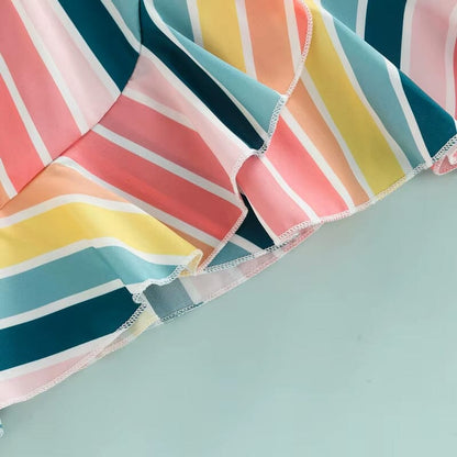Colorful Striped Toddler Dress