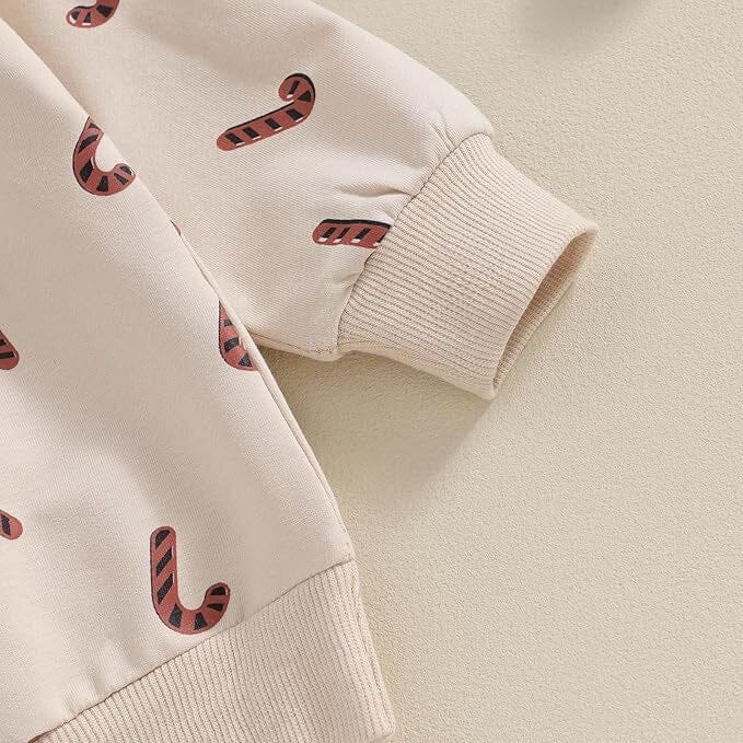 Long Sleeve Candy Cane Baby Set