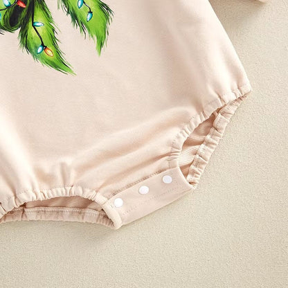 Long Sleeve Christmas Bow Baby Bodysuit