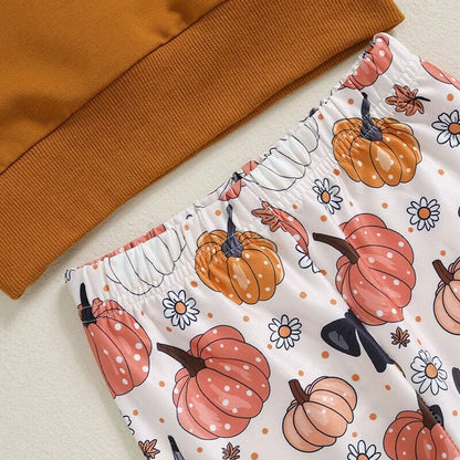 Little Pumpkin Flared Pants Toddler Set