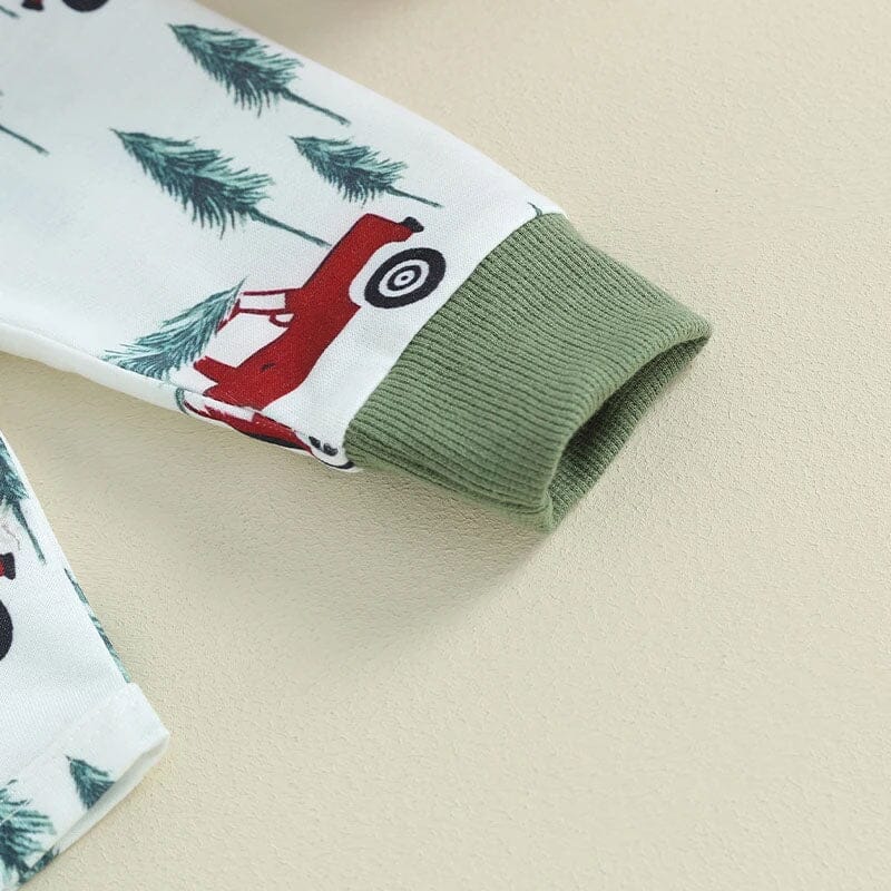 Long Sleeve Christmas Hooded Baby Set