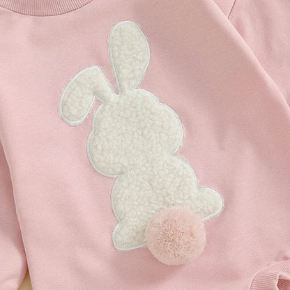 Long Sleeve Fluffy Bunny Baby Bodysuit