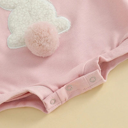 Long Sleeve Fluffy Bunny Baby Bodysuit