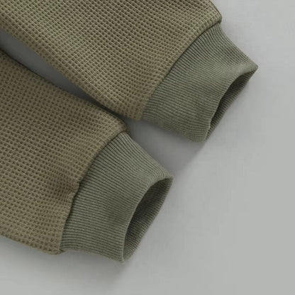 Long Sleeve Solid Waffle Baby Set