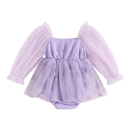 Long Sleeve Butterfly Baby Romper