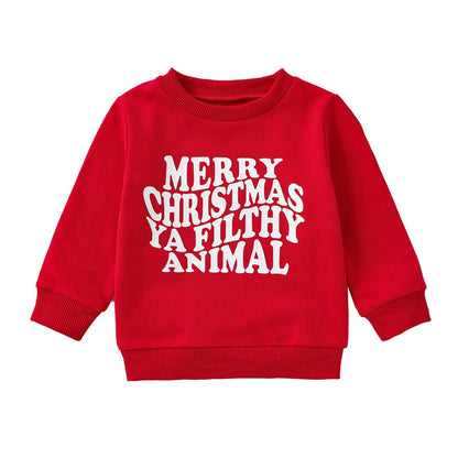Merry Christmas Ya Filthy Animal Baby Sweatshirt