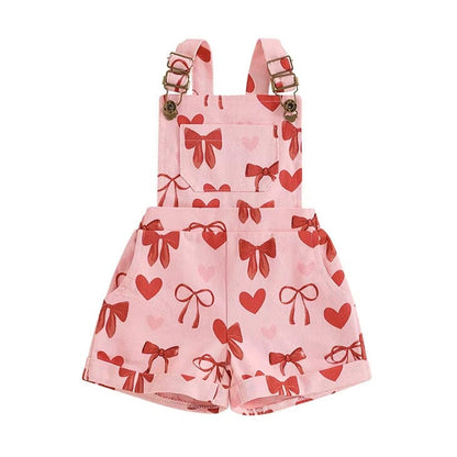 Valentine's Day Suspender Baby Romper