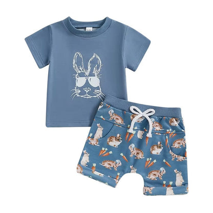 Short Sleeve Cool Easter Bunny Baby Set