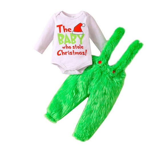 Grinch Suspender Set Costume