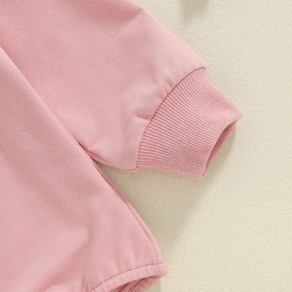 Long Sleeve Pink Ghost Baby Bodysuit