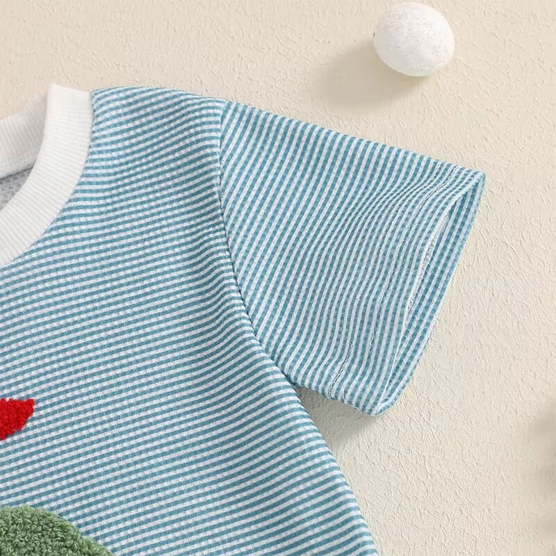 Short Sleeve Golf Stripes Baby Bodysuit