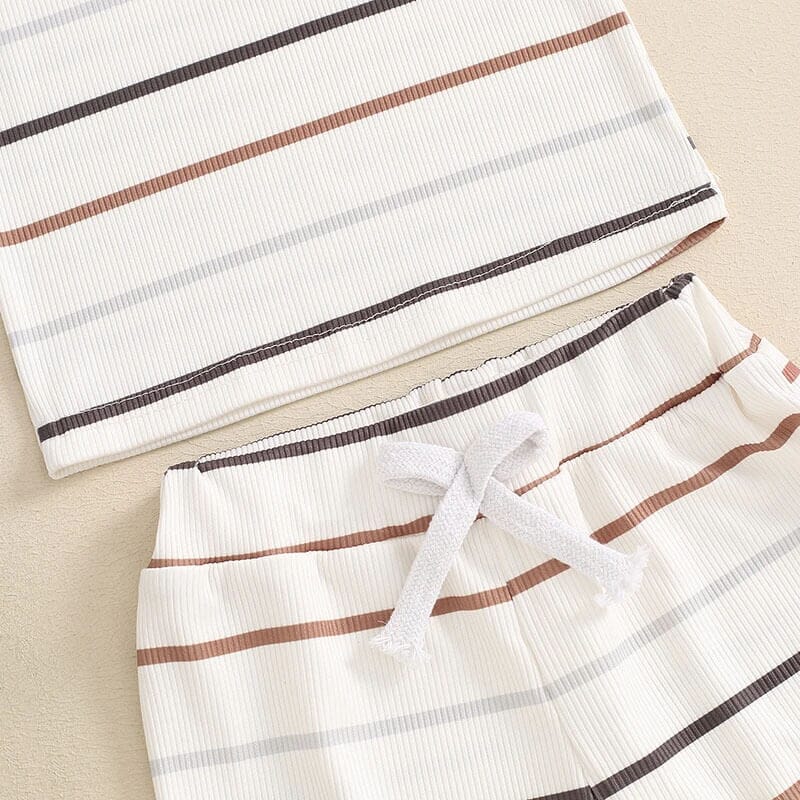 Sleeveless Striped Baby Set
