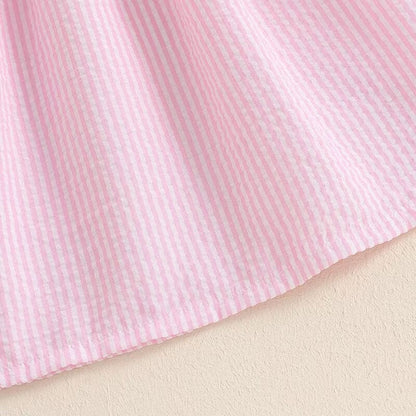 Pink Striped Easter Toddler Dress
