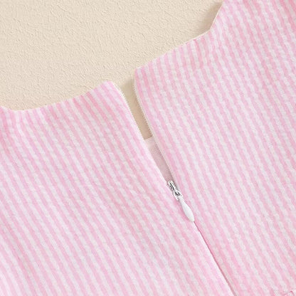 Pink Striped Easter Toddler Dress