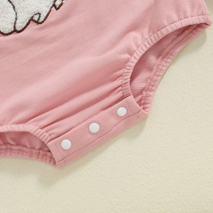 Long Sleeve Pink Ghost Baby Bodysuit