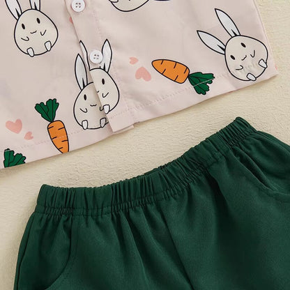 Short Sleeve Easter Gentleman Baby Set