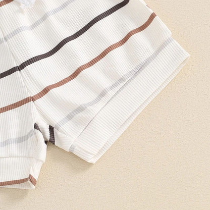 Sleeveless Striped Baby Set