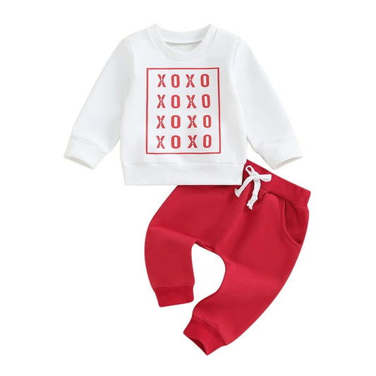 Valentine's Day Hugs and Kisses Baby Set