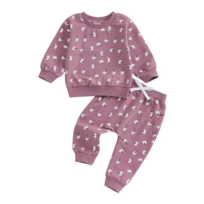 Long Sleeve Flowers Baby Set
