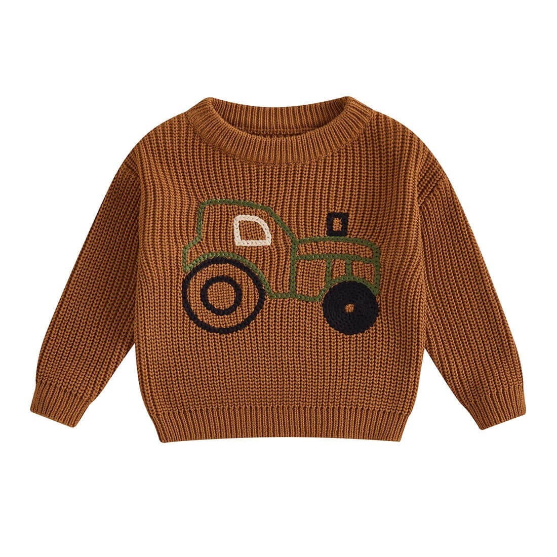 Tractor Knit Baby Sweater