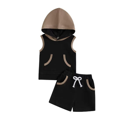 Sleeveless Hooded Baby Set