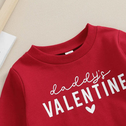 Daddy's Valentine Flared Pants Toddler Set