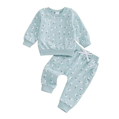 Long Sleeve Flowers Baby Set