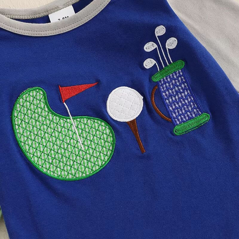 Long Sleeve Little Golfer Baby Set