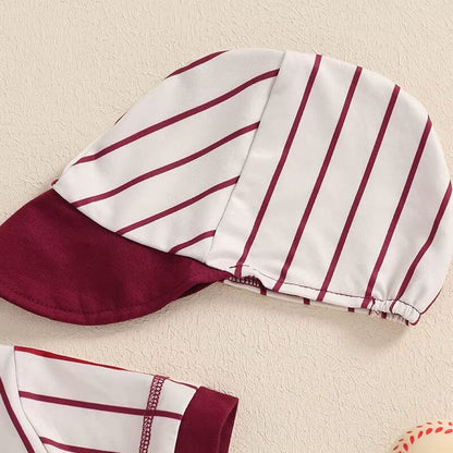 Short Sleeve Striped Play Ball Toddler Set