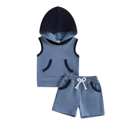 Sleeveless Hooded Baby Set