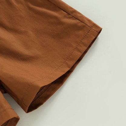 Brown Shorts Easter Toddler Set