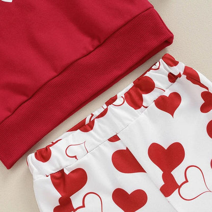 Daddy's Valentine Flared Pants Toddler Set
