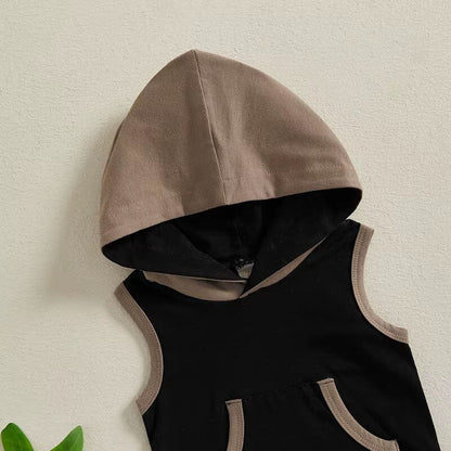 Sleeveless Hooded Baby Set