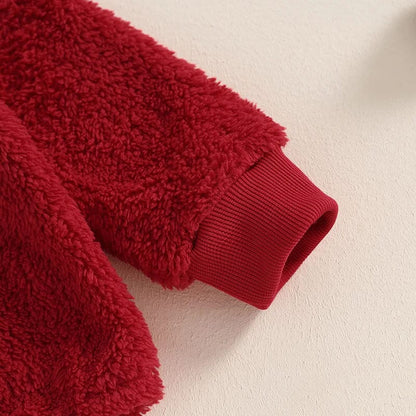 Miss Reindeer Fleece Baby Romper