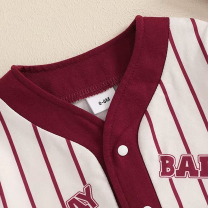 Short Sleeve Striped Play Ball Toddler Set