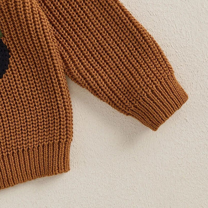 Tractor Knit Baby Sweater