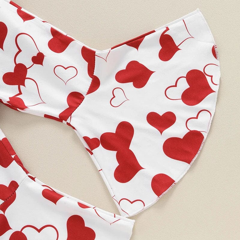 Daddy's Valentine Flared Pants Toddler Set