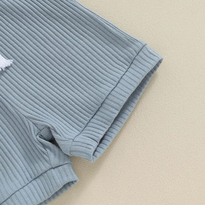 Short Sleeve Striped Baby Set